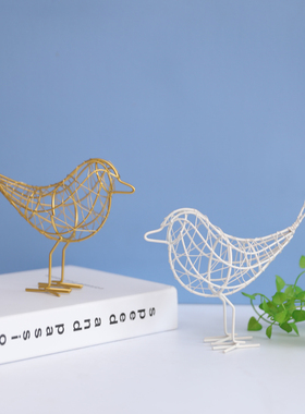 北欧田园风铁艺小鸟摆件餐厅奶茶店咖啡厅装饰道具创意工艺品摆设