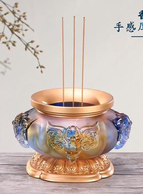 古法琉璃供具套装家用供佛水杯供果果盘香炉佛前供灯佛具用品大全