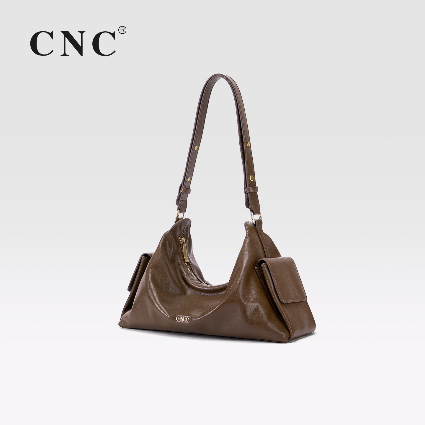 CNC新款女包单肩斜挎真皮腋下包头层牛皮通勤大容量松弛感hobo包,淘宝优惠券,粉丝福利购,淘宝优惠卷