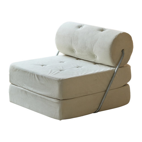 单人懒人沙发折叠坐躺两用小户客厅塔吉豆腐块沙发奶油风懒人沙发 - 图3