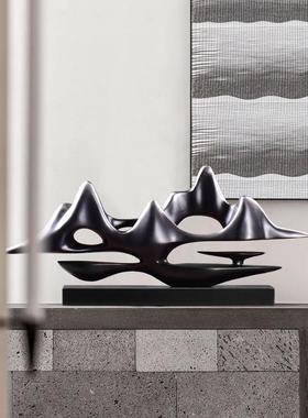 新中式办公室靠山塑样板间茶家居装饰品室客厅电视柜雕CP-5047玄