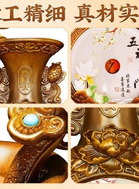 玉ht121石居平安扣花瓶摆件一对客厅电礼视柜装饰搬品新家物乔迁