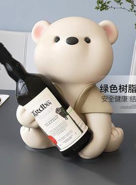 卡熊酒架酒柜装饰摆件家居饰品品轻奢yc190344大气餐边柜橱柜红乔