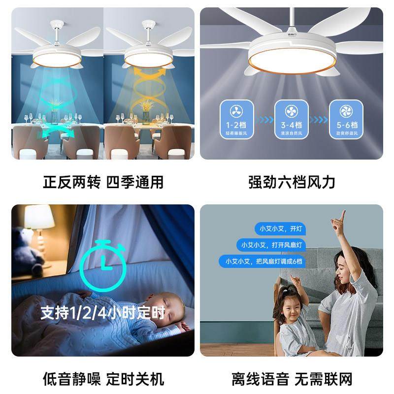55寸现代风扇吊扇灯家客厅餐厅大客厅带电扇吊眼灯护吸灯顶用遥控,淘宝优惠券,粉丝福利购,淘宝优惠卷