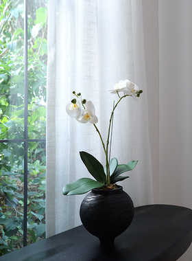 雕塑底座a摆台侘寂实木圆柱家居客厅落地摆件装饰花架碳化原木树