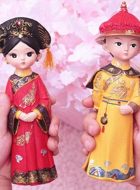 创意古风格格摆件清朝国风手工艺品梳妆台摆设送闺蜜女孩儿童礼物