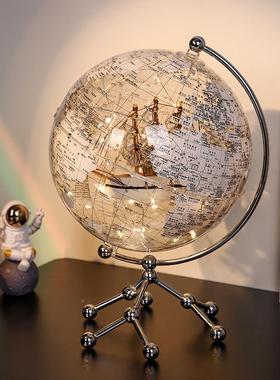 轻奢高档地球摆件家居柜客厅柜电视装饰酒品创仪意地球仪摆办公室