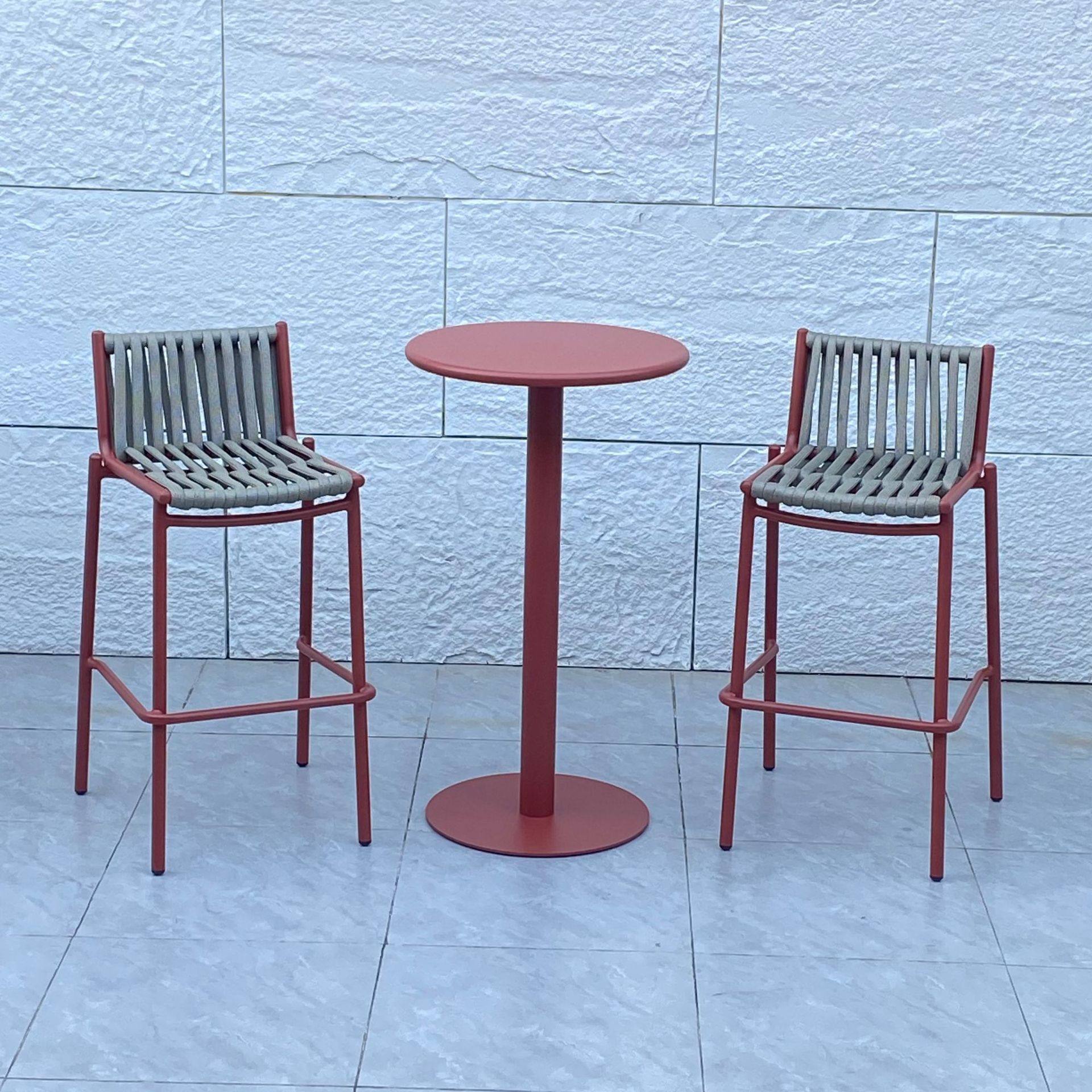 户外吧椅休闲酒吧高脚凳民宿室外藤编椅露天餐厅咖啡厅网红吧台椅,淘宝优惠券,粉丝福利购,淘宝优惠卷