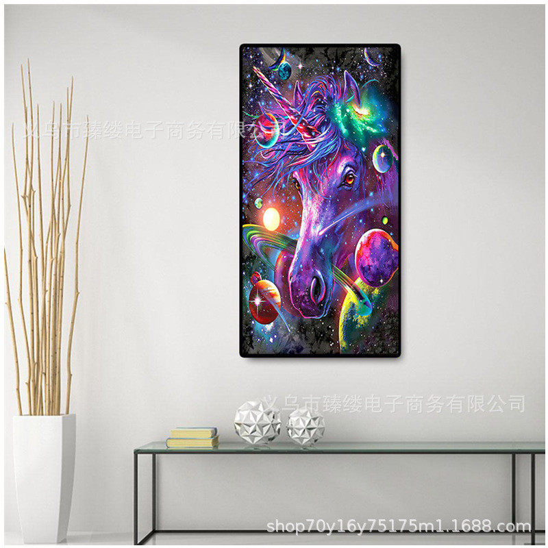 5d钻石画diy满钻帆布装饰贴钻画独角马diy十字绣装饰帆布点钻画,淘宝优惠券,粉丝福利购,淘宝优惠卷