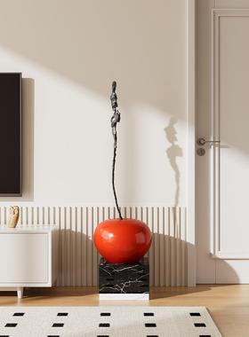 落创意樱桃大高饰装品艺术端雕塑客厅入口电ICI视柜地装饰家居