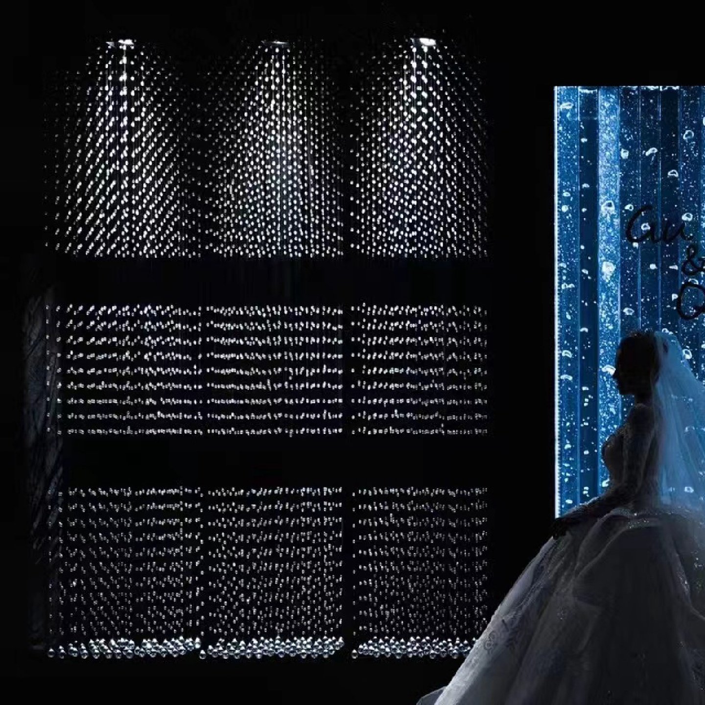 镂空分段水晶菠萝珠帘珠串婚礼用品吊顶线帘舞台背景装饰婚庆道具,淘宝优惠券,粉丝福利购,淘宝优惠卷