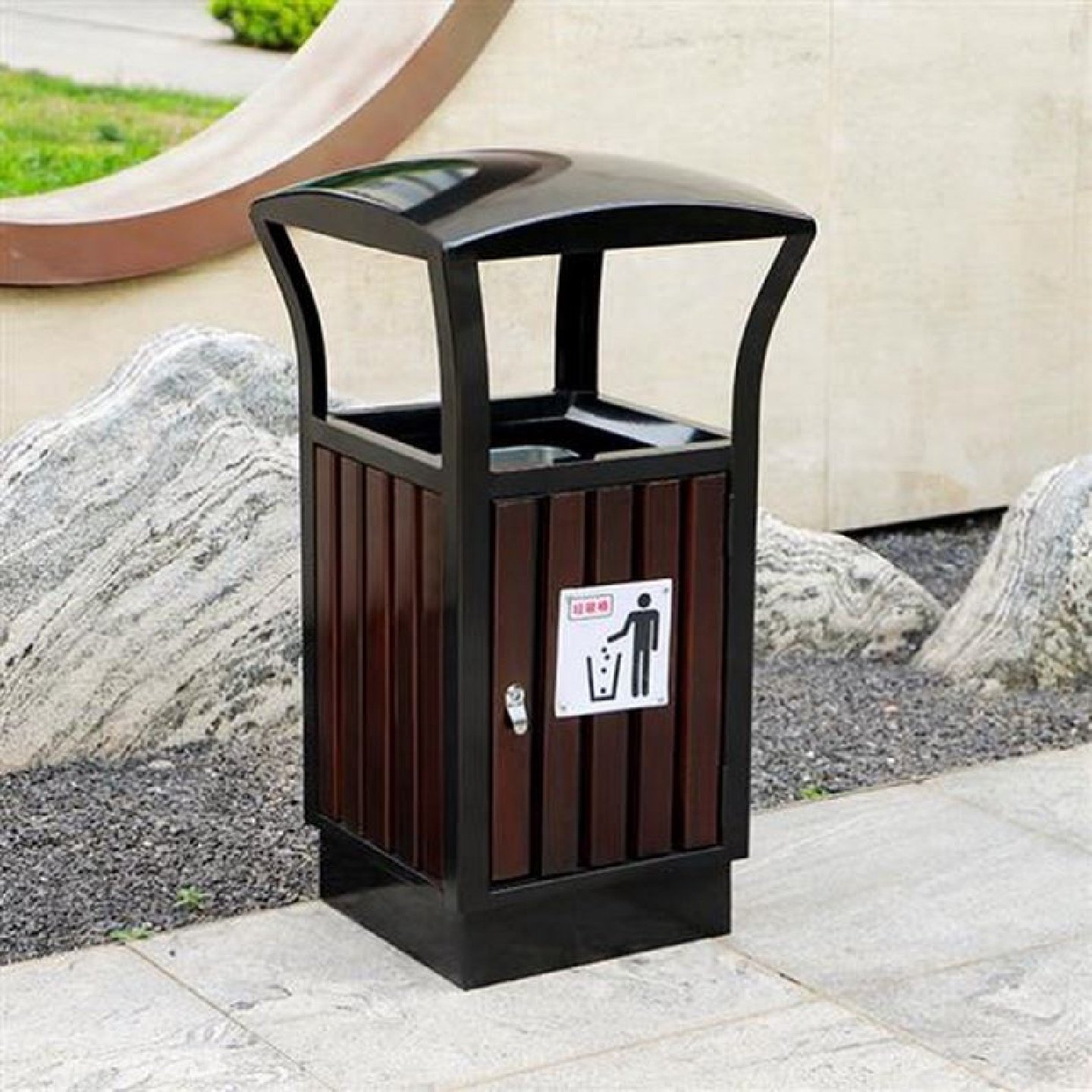 户外不锈钢果皮箱环卫镀锌板分类防腐木双桶公园学校垃圾桶箱定制,淘宝优惠券,粉丝福利购,淘宝优惠卷