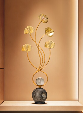 五福临门葫芦摆件入户玄关壁龛客厅竖高石来运转装饰乔迁新居礼物