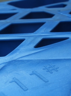 11号网格九脚塑料卡板仓储货运装卸地台板运输托盘1.1*0.8m