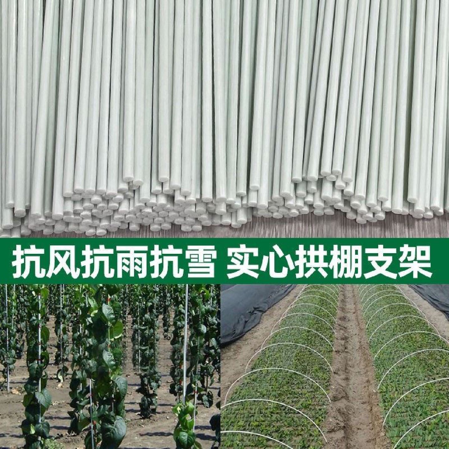 大棚骨架立柱玻璃纤维遮阳棚支架瓜果爬藤立柱生蚝养殖排支撑架杆