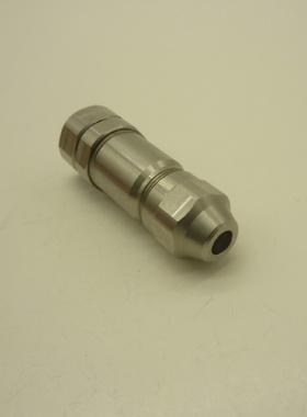 不锈钢连接器M12-4P防水航空插头12M-4芯母头压接不锈钢M12