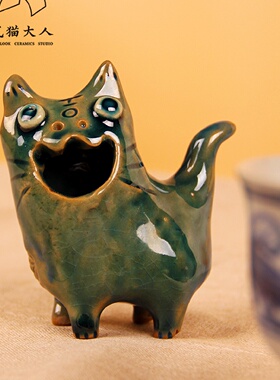 云南瓦猫非遗特色文化迷你摆件装饰品呆萌可爱送人礼物礼品伴手礼