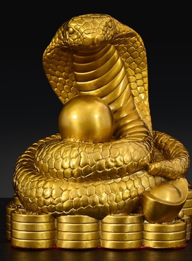 十二生肖黄铜马三合家居办公室桌子客厅摆件十二生肖纯铜黄马