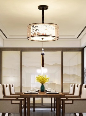 新中式吊灯火锅店酒店餐饮饭馆包厢店铺商用茶室餐厅卧室吸顶灯具