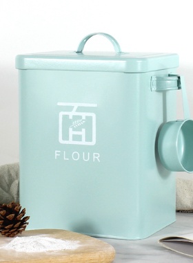 一件代发北欧风ins密封面粉桶5kg密封米桶10斤防尘防潮收纳罐