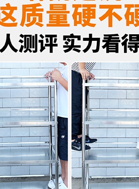 不锈钢厨房置物架落地多层微波炉烤箱多功能储物货架锅具收纳家用