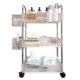 Trolley storage rack Living room multi-layer storage rack Beauty salon Tool cart movable snack cosmetic storage rack