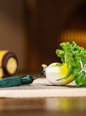 朱炳仁铜手握百财家居饰品桌面装饰品白菜玄学小摆件手把件礼品