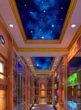 星空风格艺术玻璃吊顶装饰用亚克力透光板定制过道天花板灯片