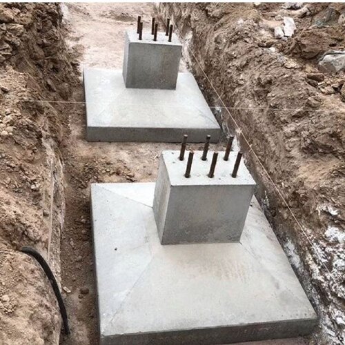 钢结构基础墩混凝土独立式预制水泥墩配重块浇筑方台梯形基础 - 图1