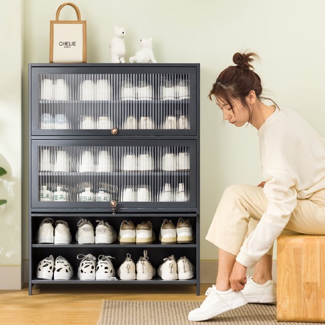 Shoe rack multi-layer storage rack for household simple door entrance balcony indoor large capacity dustproof shoe cabinet small new