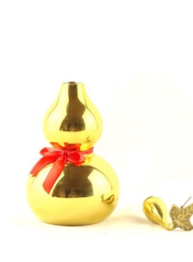 铜葫芦摆件开口开盖空心铜葫芦五帝钱挂件招财家居装饰品中式