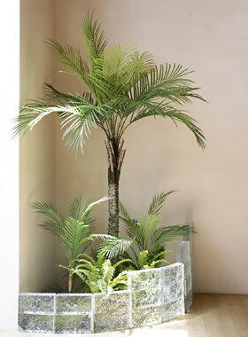 仿真假绿植造景室内网红水晶砖景观假树植物落地盆栽办公阳台装饰