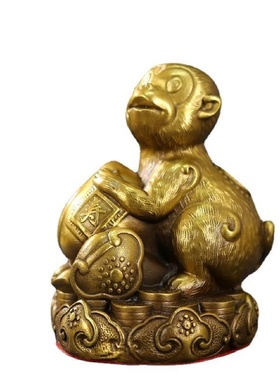 中式黄铜十肖二生摆件YGX全套鼠牛虎猪属兔龙蛇马羊猴鸡狗生肖