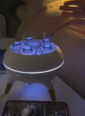 香薰机家用卧室静音桌面摆件新款水母造型加湿器创意氛围感吐烟圈