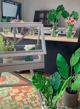 美式木质玻璃花房温室暖房植物防冻室内庭院复古阳台落地花架花艺