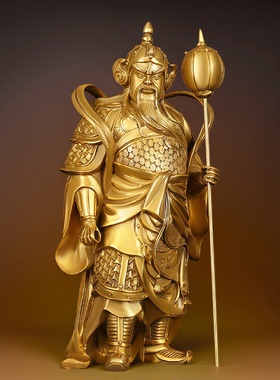 黄铜门神摆件尉迟恭秦琼像店铺开业送礼乔迁搬家礼物玄关门厅饰品
