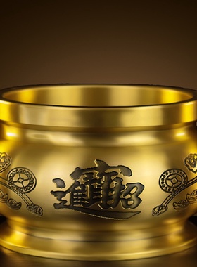 铜香炉纯黄铜家用上香室内客厅书房佛堂供奉檀香炉礼佛烧香香具