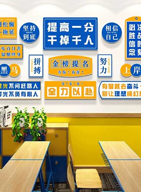 2025新款班级布置教室装饰文化墙贴小学初中高中励志标语学校开学