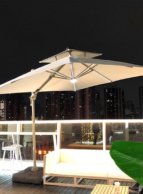 户外遮阳伞庭院伞摆摊大太阳伞花园伞别墅露台大型方形室外罗马伞