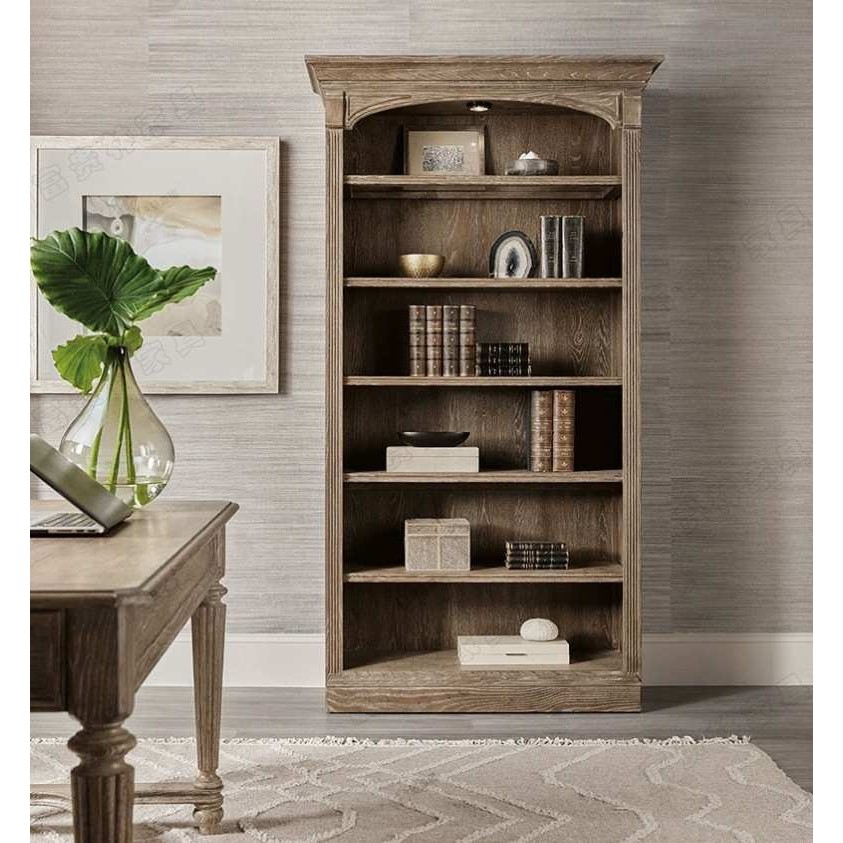 美式乡村实木拱形书柜新古典风化做旧开放式展示柜法式橡木餐边柜,淘宝优惠券,粉丝福利购,淘宝优惠卷