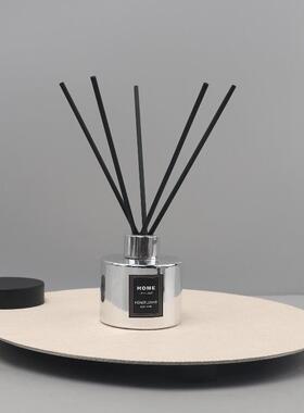 现代简单几何椭圆形皮革芳香疗法装饰托盘装饰品卧室电视柜家居装