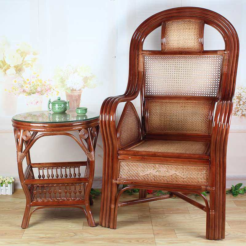 真藤椅子老人单个加粗高靠背办公阳台休闲室内简约家用藤编腾椅子,淘宝优惠券,粉丝福利购,淘宝优惠卷