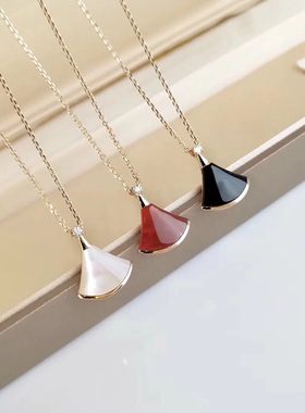 小裙子项链女纯银锁骨链