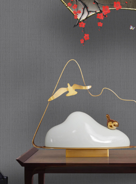 新中式陶瓷摆设电视柜玄关书房酒柜装饰品大雁样板房间桌面摆件