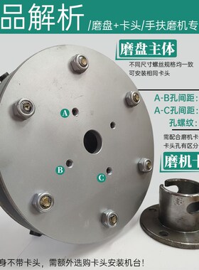 石材合金磨盘打荔枝面凿毛磨轮花岗岩大理石墓碑加工磨机多头滚轮