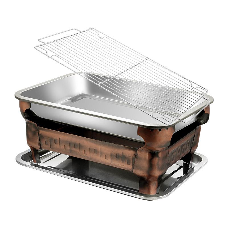 烤鱼盘长方形家用铸铁烤鱼炉商用海鲜大咖盘木炭炉碳烤鱼专用炉,淘宝优惠券,粉丝福利购,淘宝优惠卷