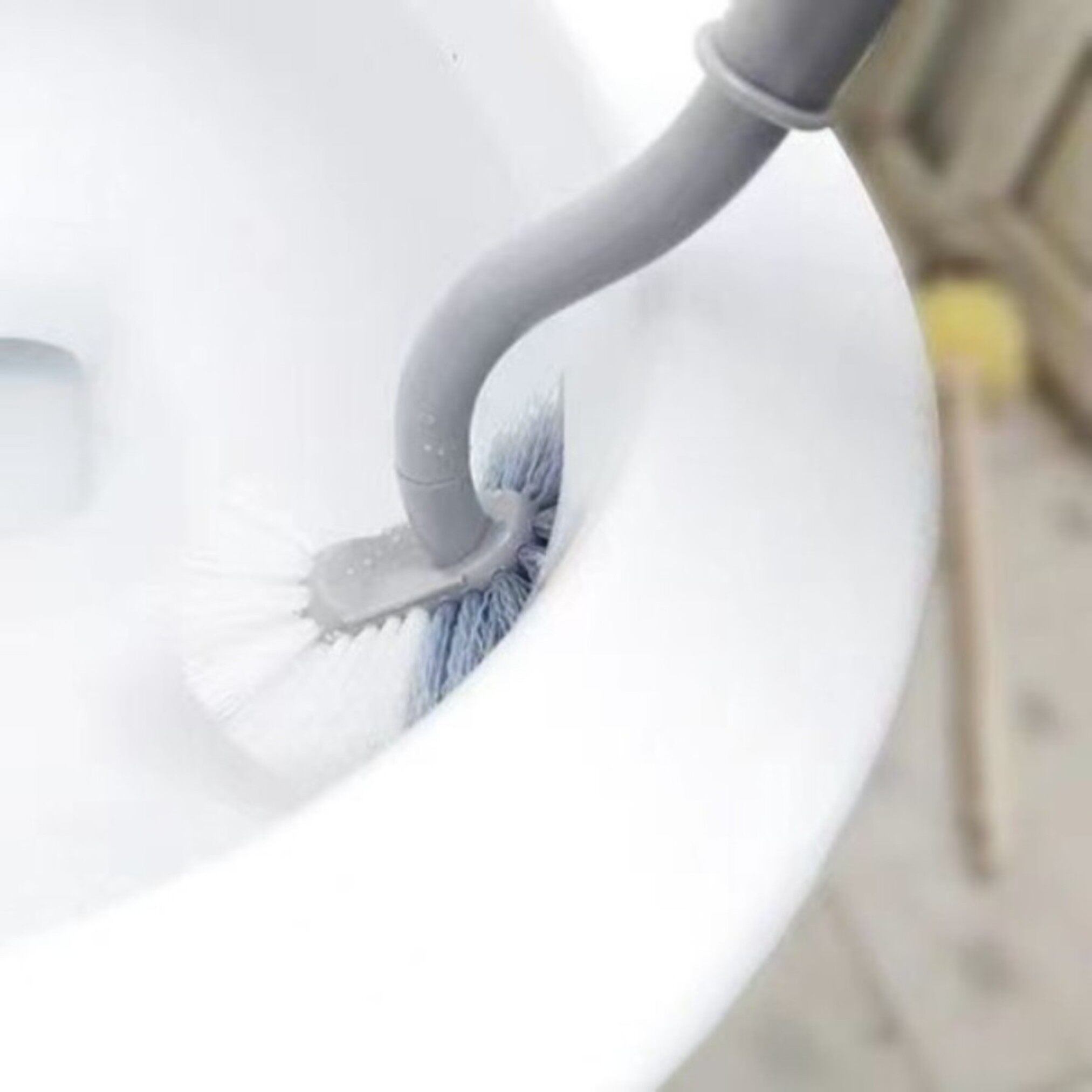 No blind angle neutral hair toilet brush