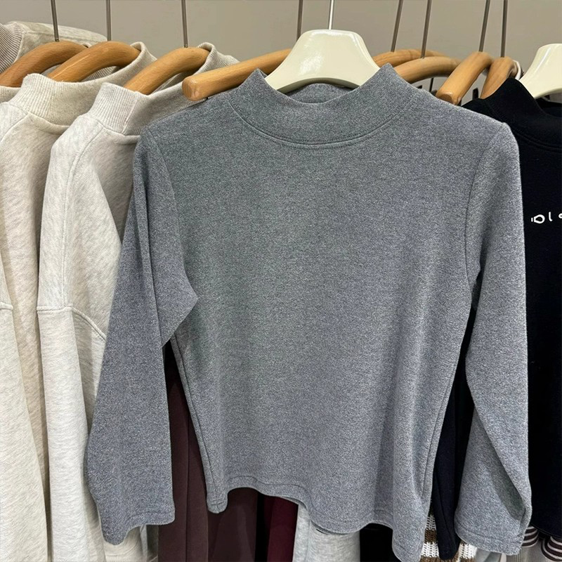 儿童加绒打底衫冬季2025新款纯色男女童百搭德绒加厚长袖T恤内搭,淘宝优惠券,粉丝福利购,淘宝优惠卷