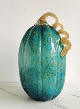 出口国外微瑕疵手工玻璃南瓜摆件装饰品家居工艺品礼物