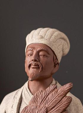 陶诸葛亮国摆件三居历史人物孔明禅意瓷家博75120368古架办公桌面